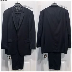 STACY ADAMS BLACK TUXEDO/SUIT SIZE 44L PANTS 38L